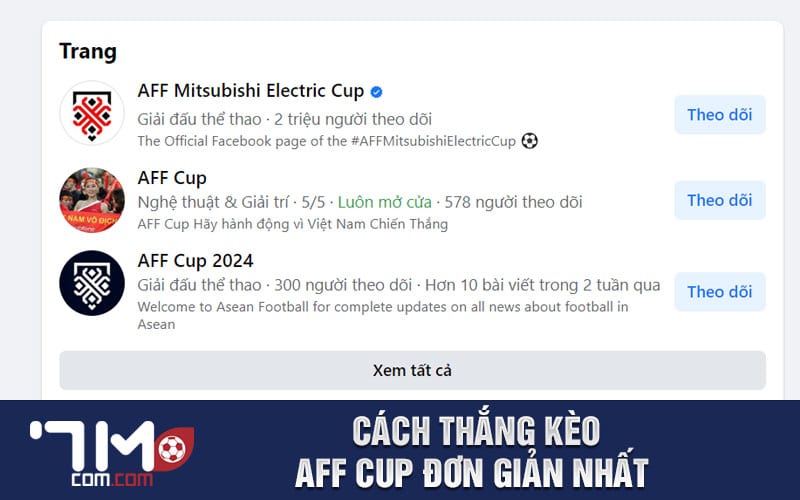 Cách thắng kèo AFF Cup đơn giản nhất 