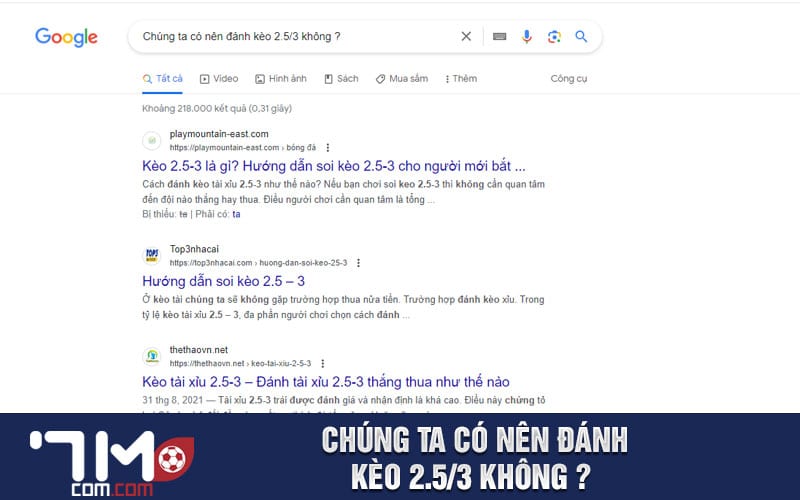 Chúng ta có nên đánh kèo 2.5/3 không ? 