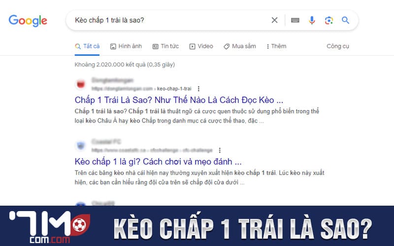 Kèo chấp 1 trái là sao?
