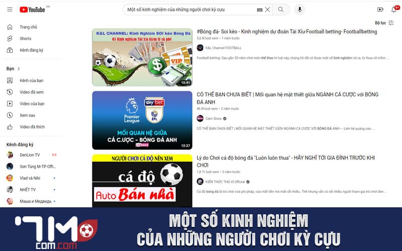 Một số kinh nghiệm của những người chơi kỳ cựu