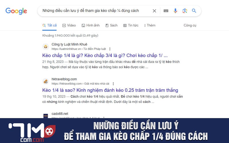 Những điều cần lưu ý để tham gia kèo chấp ¼ đúng cách
