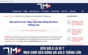 Kèo 0/0.5 Là Gì ? Mẹo Chơi Kèo Bóng Đá 0/0.5 Thắng Lớn