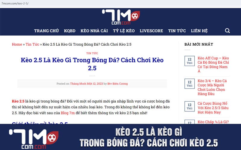 Kèo 2.5 Là Kèo Gì Trong Bóng Đá? Cách Chơi Kèo 2.5