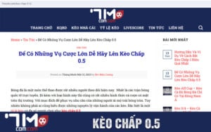 Kèo Chấp 0.5