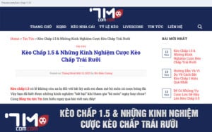 Kèo Chấp 1.5 & Những Kinh Nghiệm Cược Kèo Chấp Trái Rưỡi